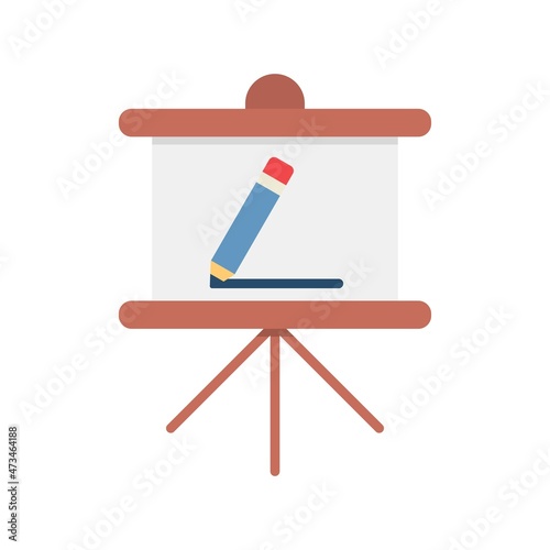Flipchar Flat Light Vector Icon Design