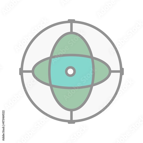 Gyroscope Filled Light Vector Icon Design