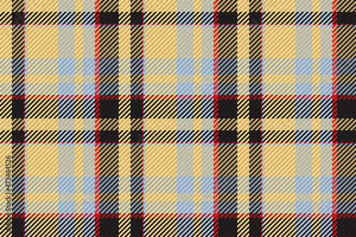 Seamless pattern of scottish tartan plaid. Repeatable background with check fabric texture. Vector backdrop striped textile print.