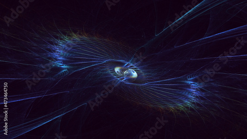 3D rendering abstract colorful fractal light background