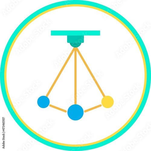 Pendulum Flat Circle Vector Icon Design