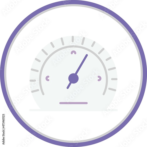 Barometer Flat Circle Vector Icon Design