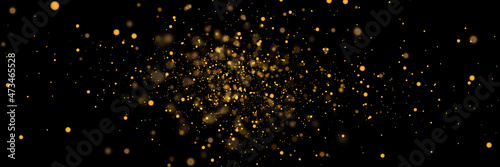 Glowing light effect with many glitter particles isolated on transparent background. Vector star cloud with dust.	 photo