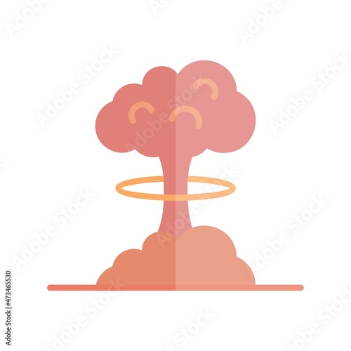 Nuclear Blast Flat Light Vector Icon Design