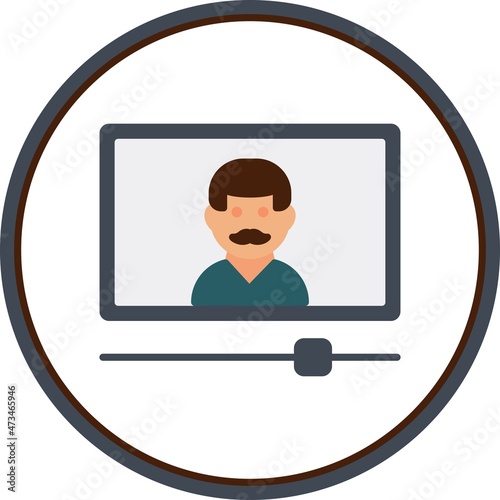Tutorials Flat Circle Vector Icon Design