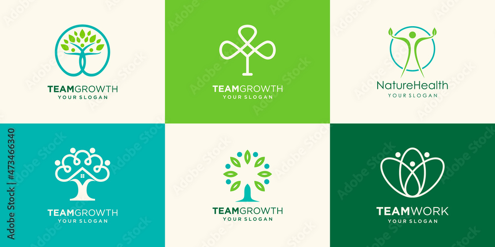 People Tree, human nature, Vector Logo Template