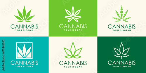 Creative marijuana health medical cannabis vector design template