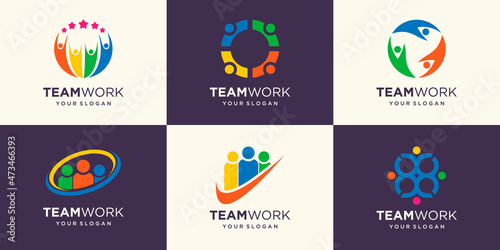 Business People Together. Vector Illustration Logo