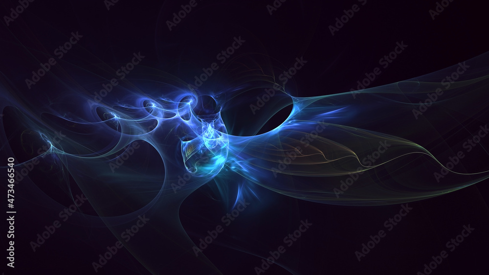 Obraz premium 3D rendering abstract multicolor fractal light background