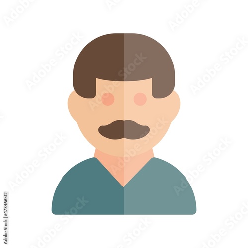 Professor Flat Light Vector Icon Design