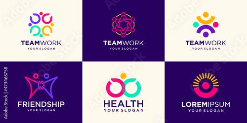 Creative people logo design template