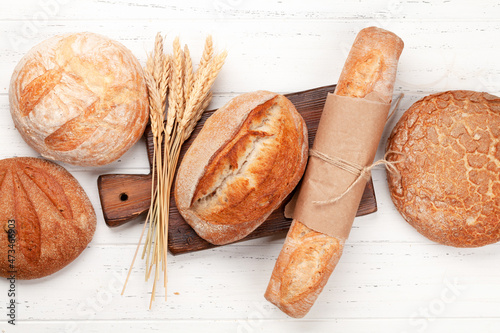 Various types of bread