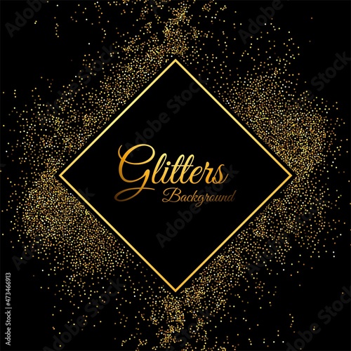 Luxury background with golden particles background vector