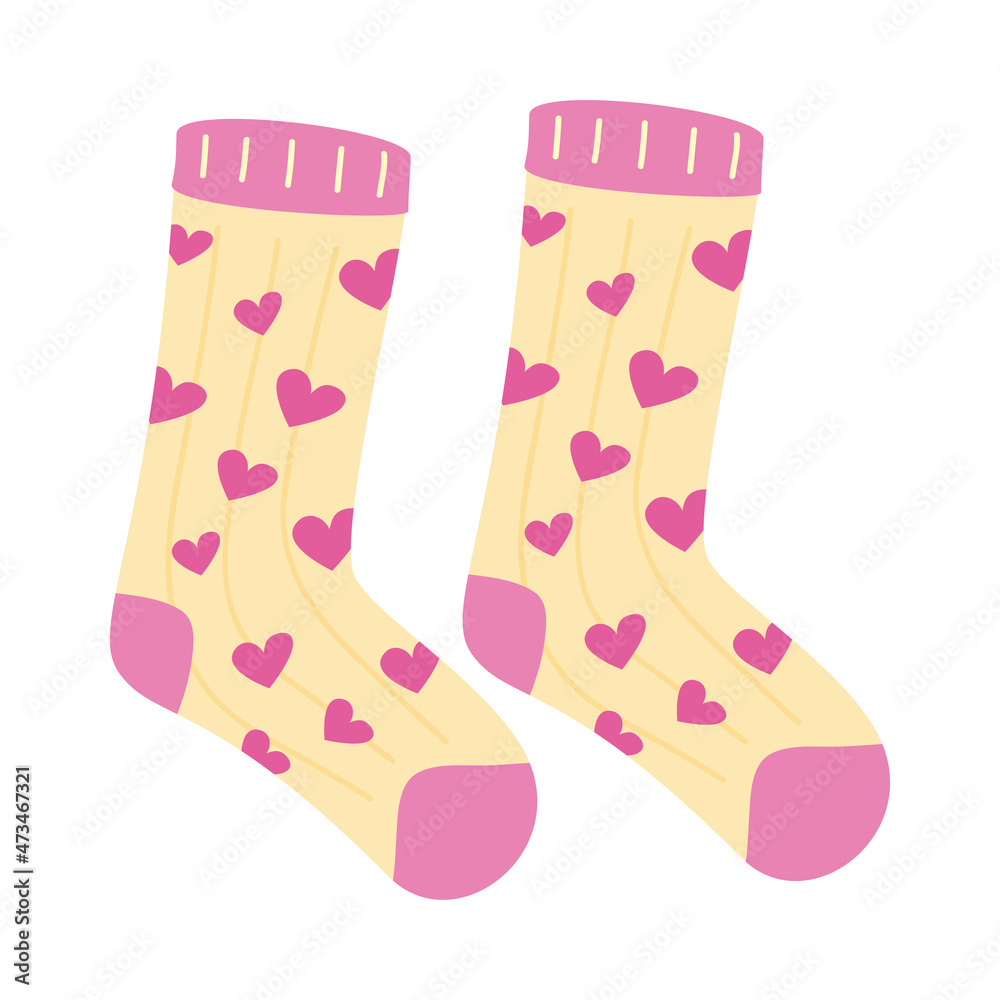 sock with hearts sock with hearts