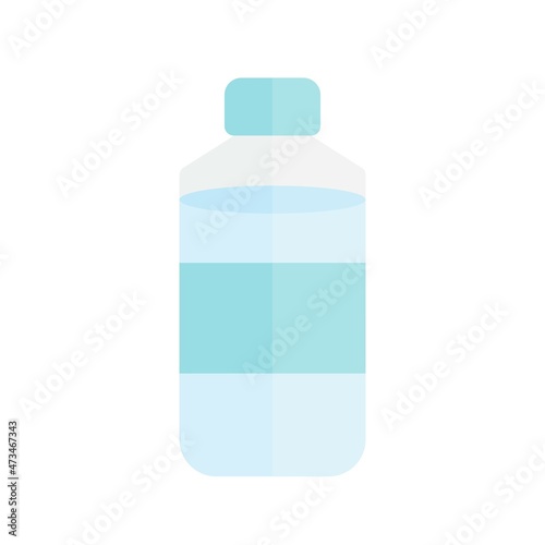 Water Bottle Flat Light Vector Icon Design