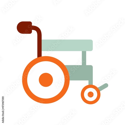 Wheelchair Flat Vector Icon Design