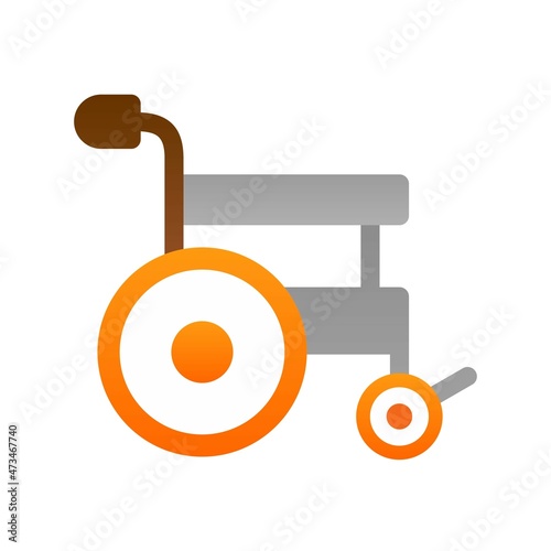 Wheelchair Flat Gradient Vector Icon Design
