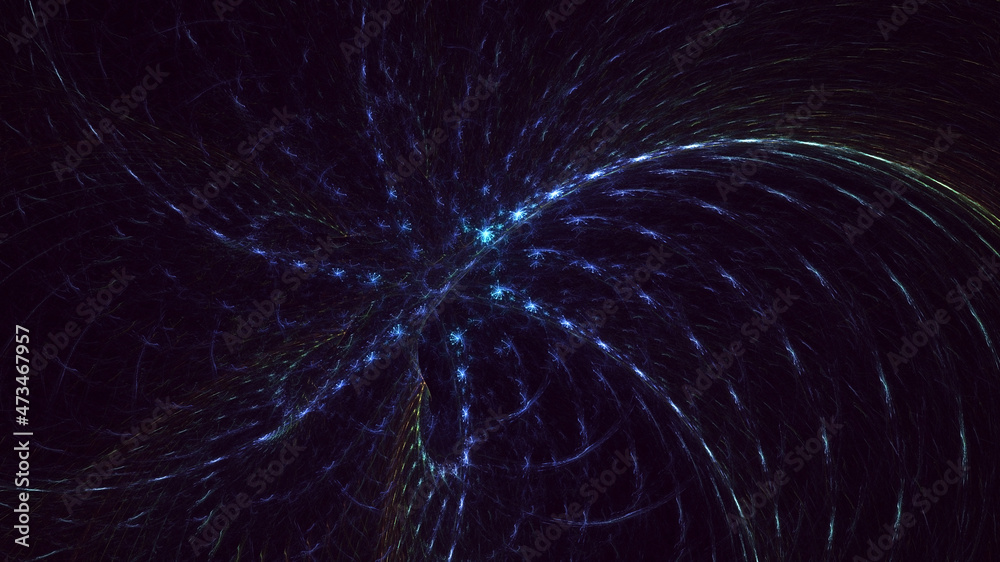 Naklejka premium 3D rendering abstract multicolor fractal light background