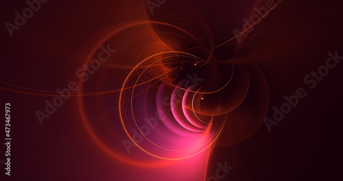 3D rendering abstract multicolor fractal light background