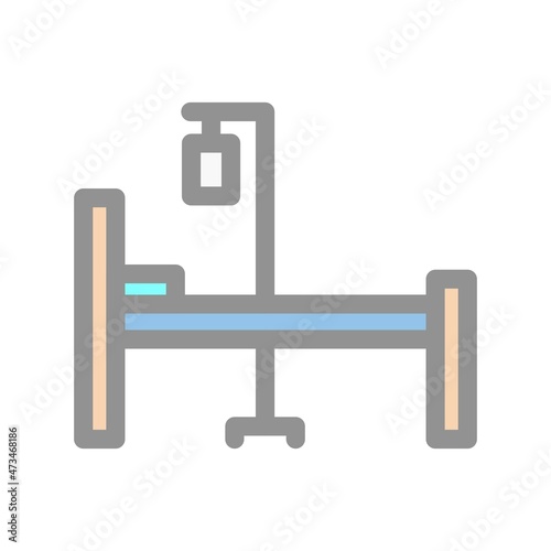 Hospitalization Filled Light Vector Icon Design