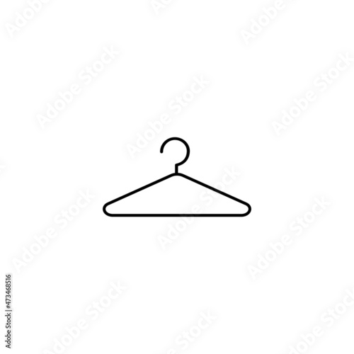 Hanger icon vector. Line clothes hanger symbol. Trendy flat outline ui sign design. Thin linear graphic pictogram for web site, mobile application. Logo illustration. Eps10.