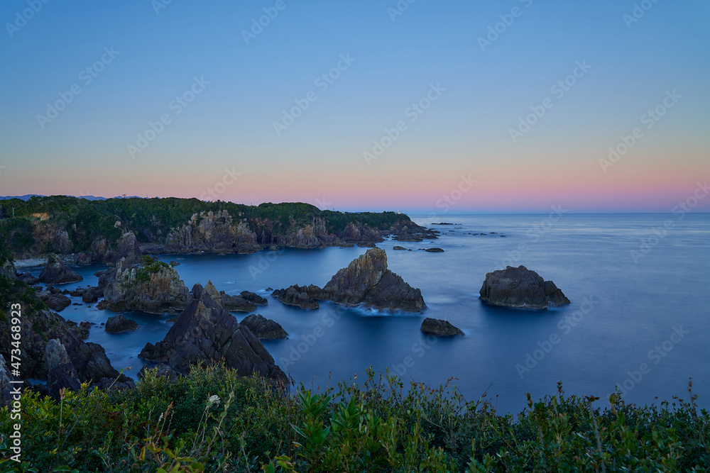 和歌山県串本 海金剛の夕景 和歌山県串本 海金剛の夕景