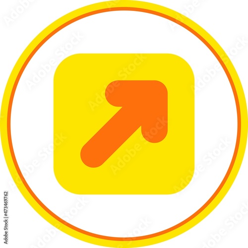Direction Flat Circle Vector Icon Design