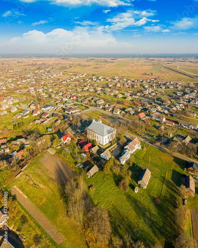 Leipalingis village Lithuania, Druskininai district aerial photo