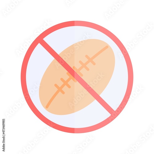 Rugby Flat Light Vector Icon Design