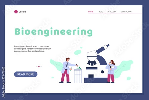 Bioengineering, gene therapy, genetic research in biochemical laboratory