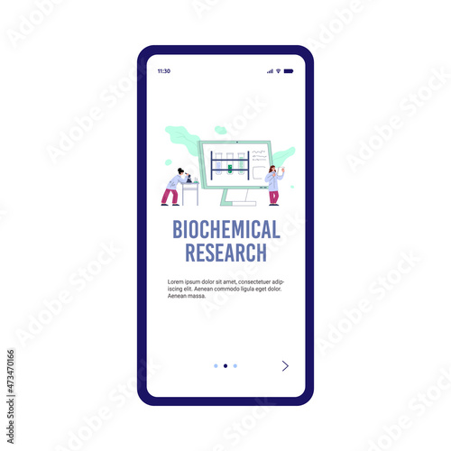 Biochemical research, genetically modified technologies in biotech laboratory