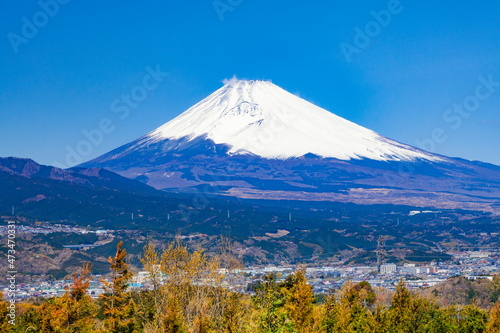 静岡県三島市佐野から眺める富士山