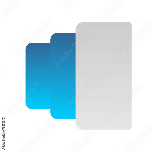 Version Flat Gradient Vector Icon Design