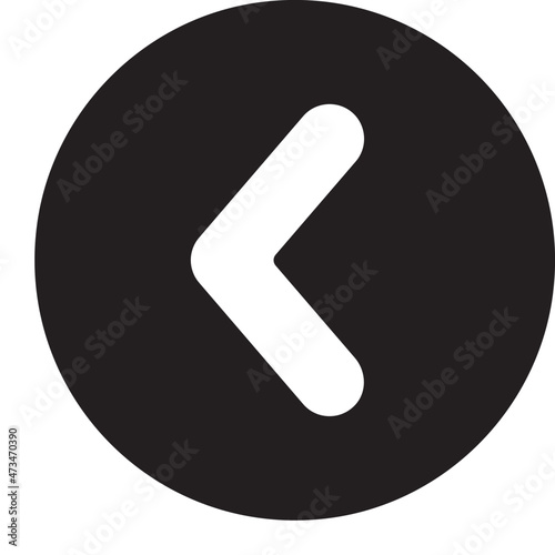 arrow left vector icon for app and website