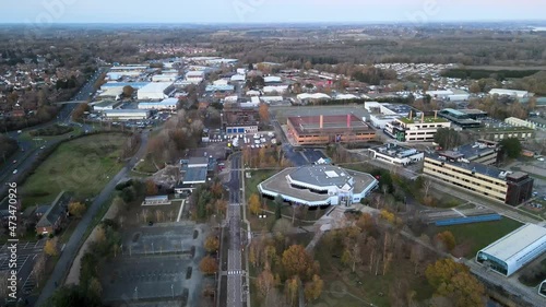 Drone footage Adastral park, Bussiness park Martlesham, Ipswich Suffolk UK photo