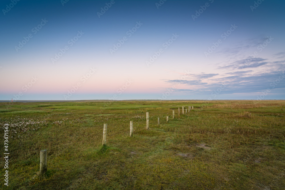 Landschaft Wattenmeer an der Nordsee am Morgen