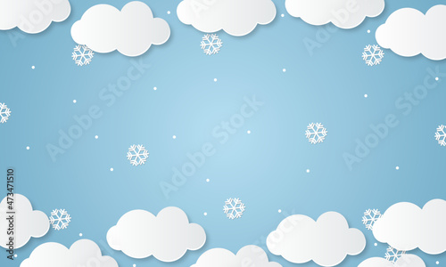 Cozy winter magic Snowy cloud festive poster.cute wallpaper