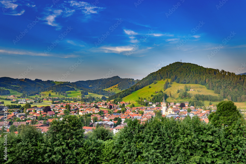 Summer in Oberstaufen in Allgäu, Bavaria, Germany.