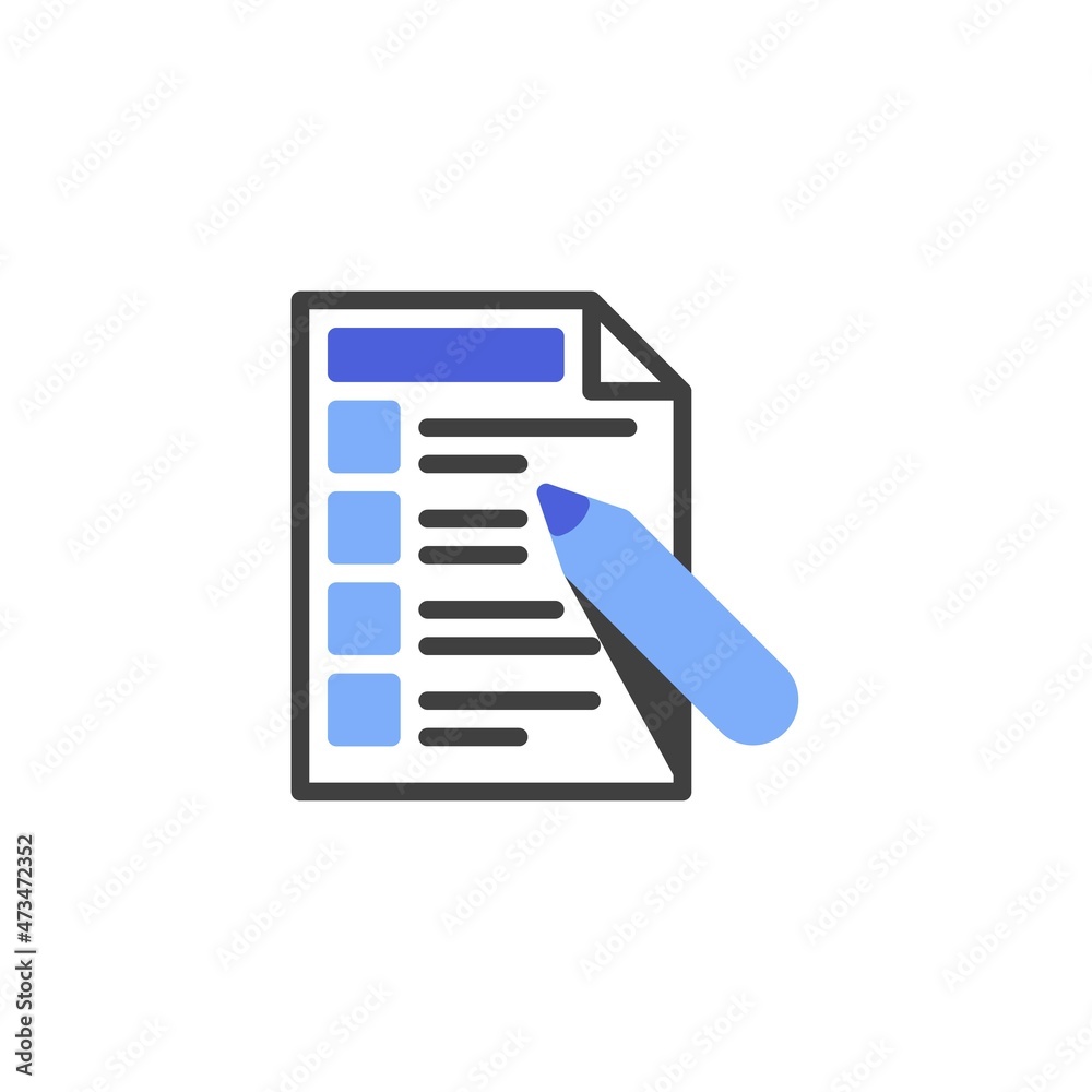 Exam checklist line icon Exam checklist line icon