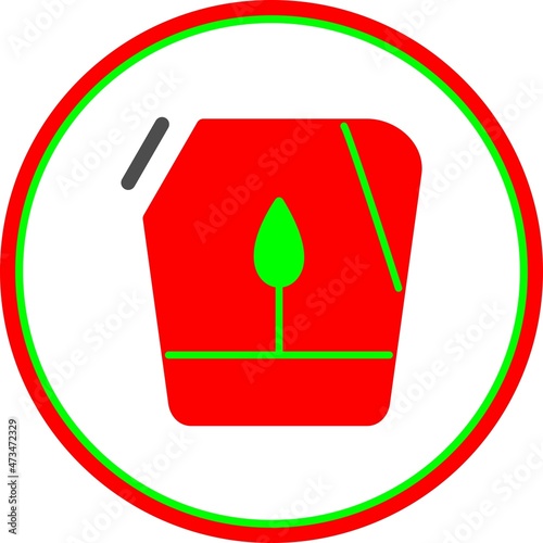 Biofuel Flat Circle Vector Icon Design