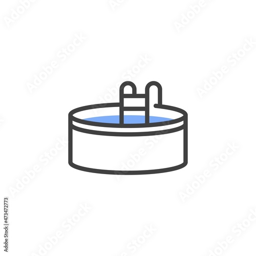 Swimming pool line icon