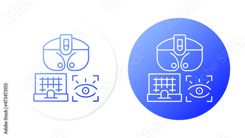 Optometry (Phoropter). Line icon concept