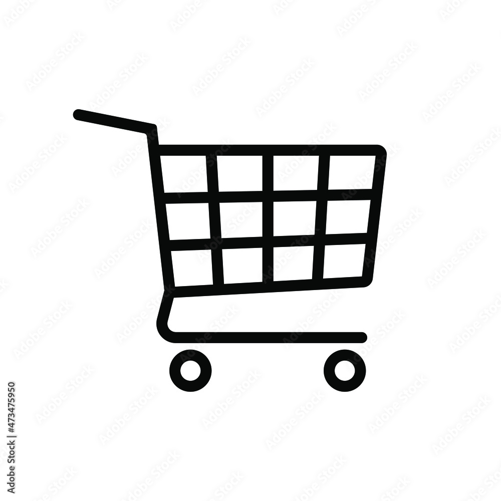 Trolley icon. Shopping cart icon.