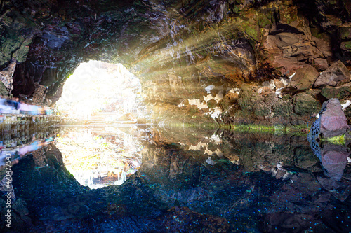 Cave Jameos del Agua, Lanzarote, Canary Islands, Spain © Sergey Kelin