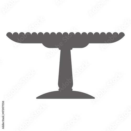 Stand cake in flat icon style. Empty tray for fruit and desserts. Vector illustration.