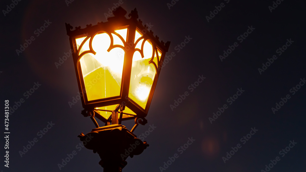 Traditional street lamp in Budapest