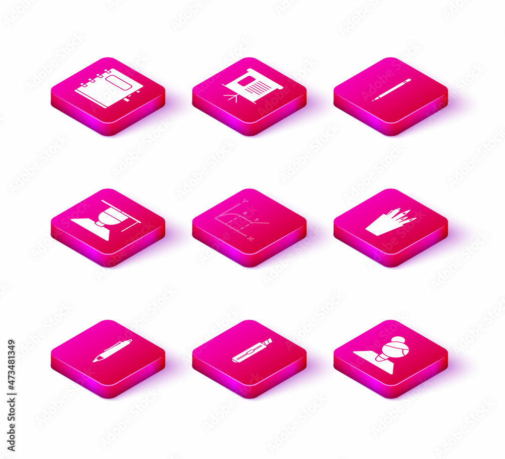 Set Pen, Graduate and graduation cap, Pie chart infographic, Teacher, Pencil case stationery, with eraser and Presentation financial board graph, schedule, chart, diagram, pie icon. Vector Set Pen, Graduate and graduation cap, Pie chart infographic, Teacher, Pencil case stationery, with eraser and Presentation financial board graph, schedule, chart, diagram, pie icon. Vector