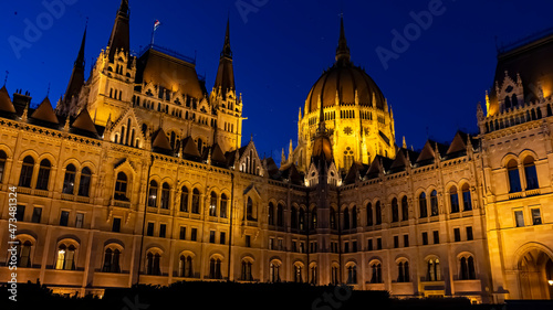  The Hungarian Parliament in the night light