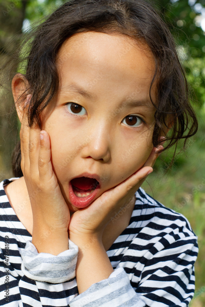the girl is surprised the girl is surprised