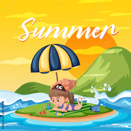 Summer Season Typographic Poster